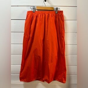 COS Orange Midi Skirt Size US 8